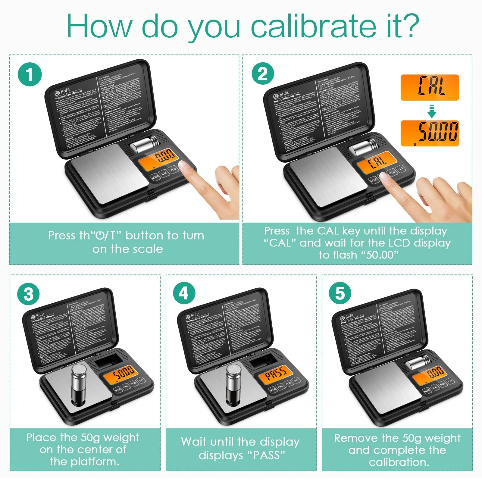 0.01g/200g Electronic Digital Scale With 50g Calibration Weights