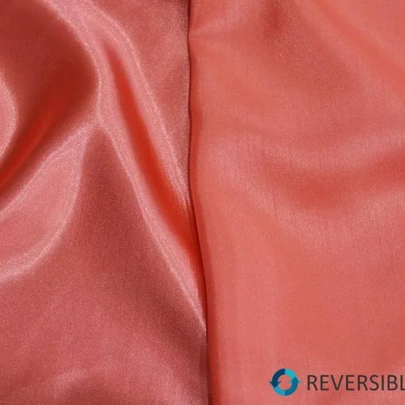 1pc - Shantung Satin (Reversible) Table Linen 132" Round - Coral