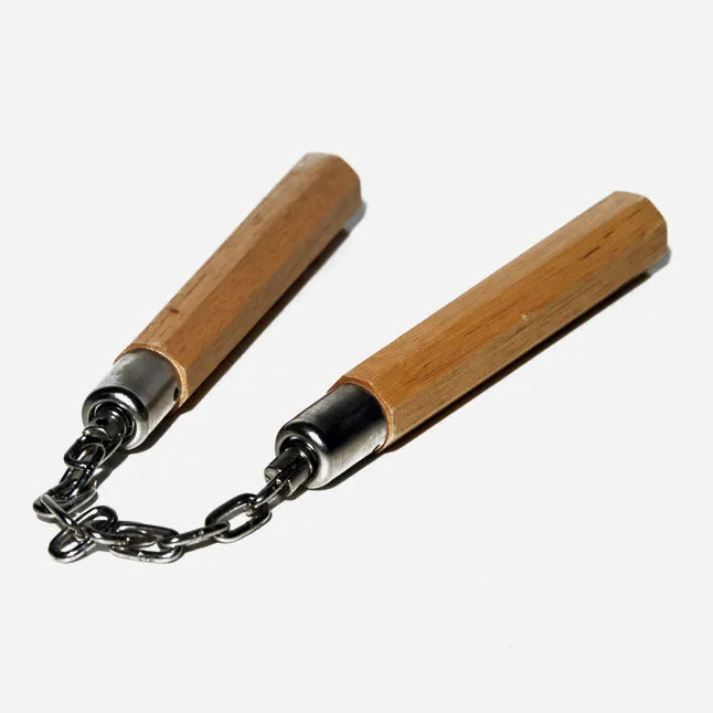 30% OFF - Nunchaku - Mini Round Nunchaku with Chain and Ball Bearing Swivels -  Black/Natural