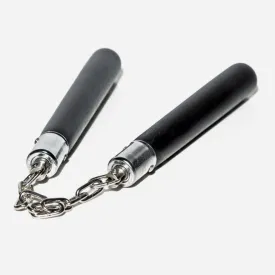 30% OFF - Nunchaku - Mini Round Nunchaku with Chain and Ball Bearing Swivels -  Black/Natural