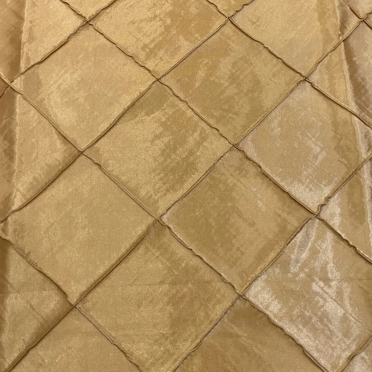 5pcs - 4" Pintuck Taffeta Table Linen 132" Round - Buttercup 114
