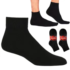 8 Pairs Black Ankle Quarter Men Women Athletic Sports Cotton Socks Casual 10-13