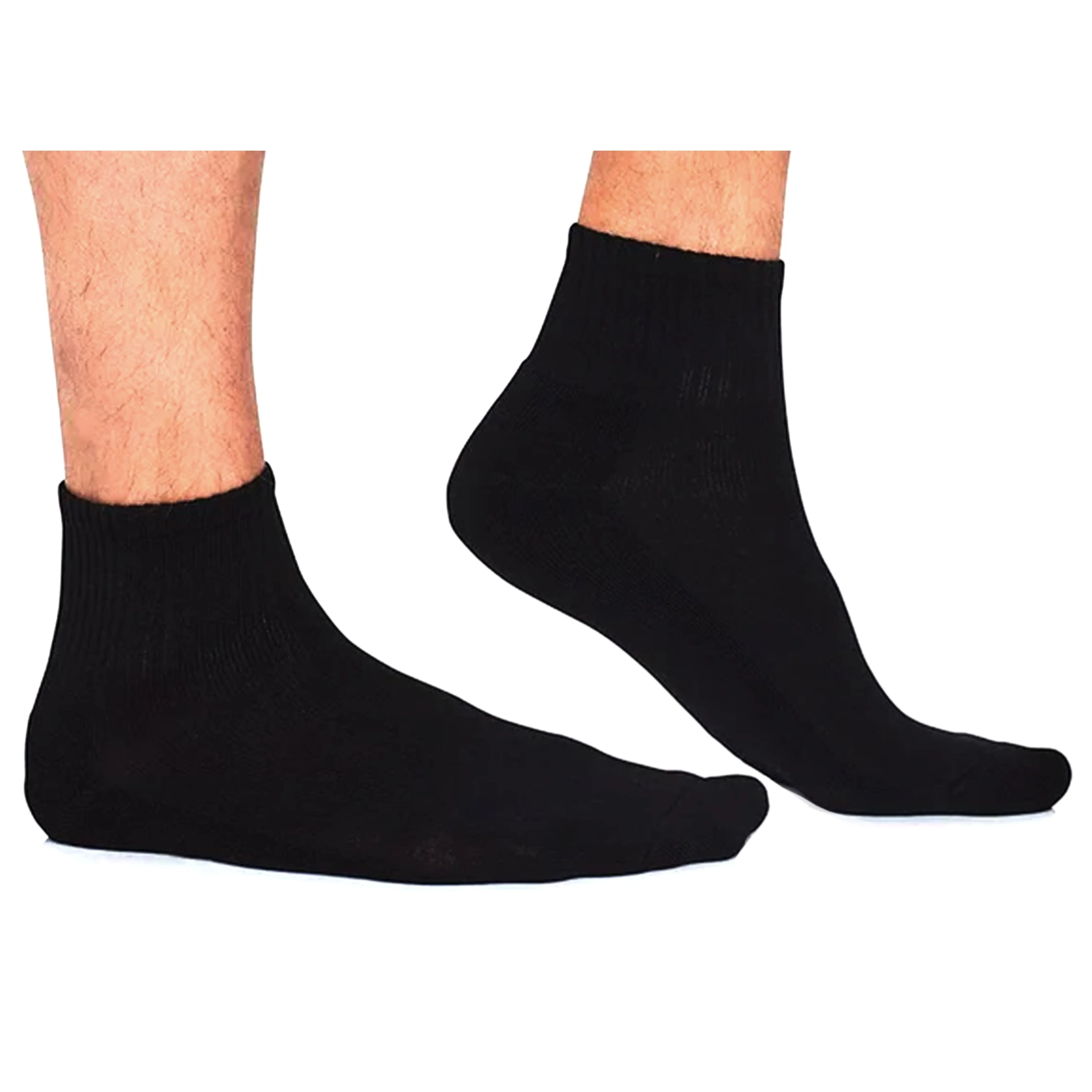 8 Pairs Black Ankle Quarter Men Women Athletic Sports Cotton Socks Casual 10-13