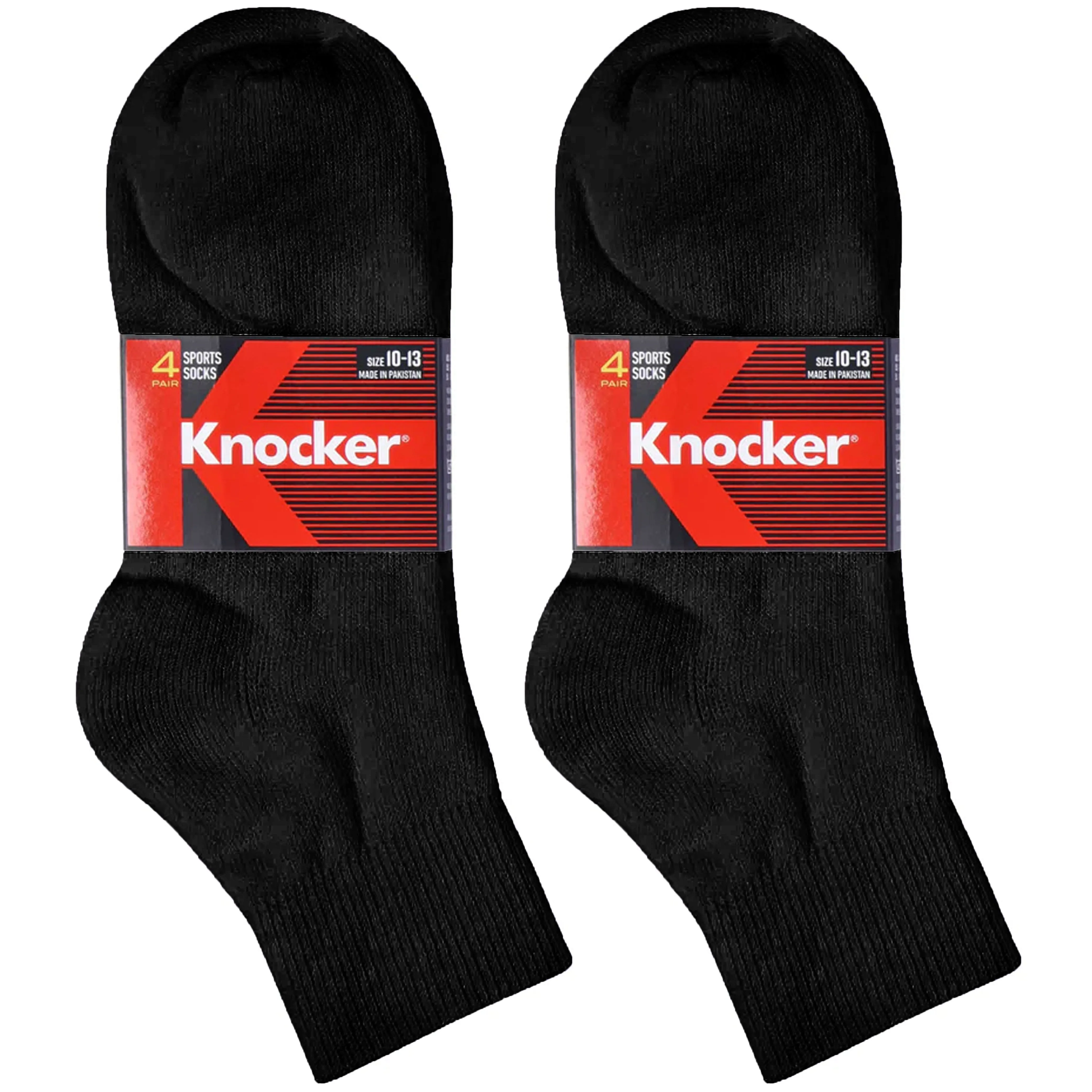 8 Pairs Black Ankle Quarter Men Women Athletic Sports Cotton Socks Casual 10-13