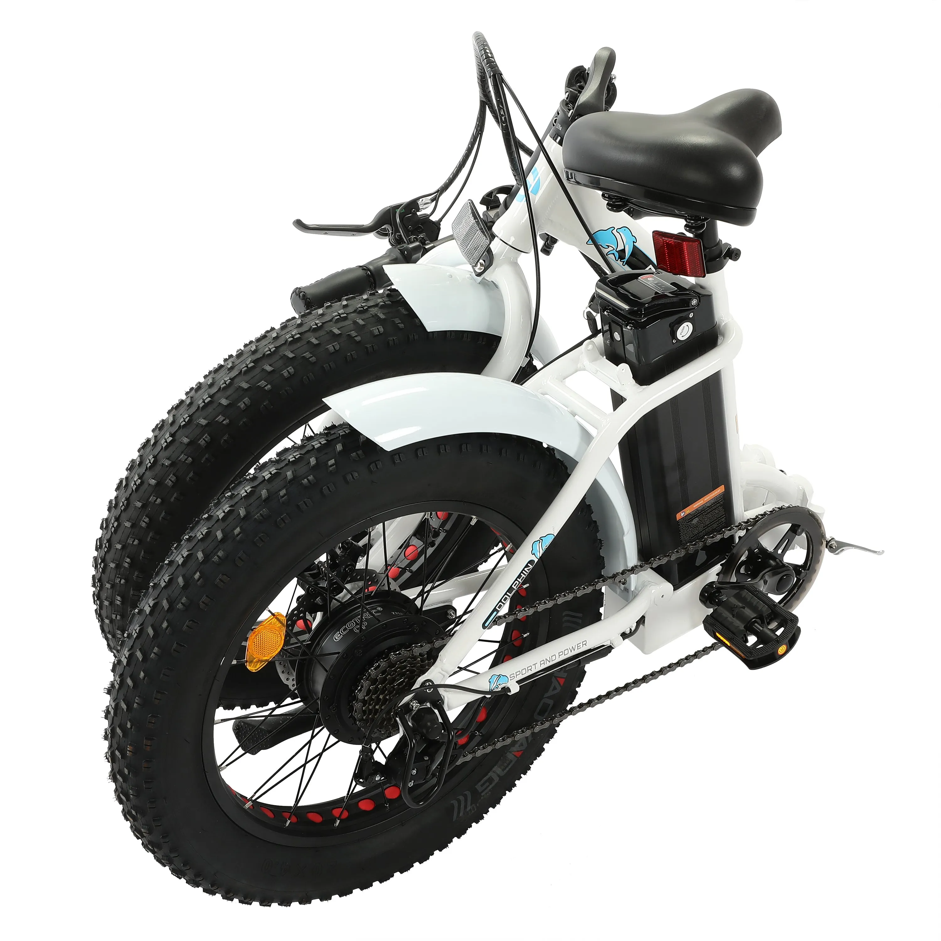 Ecotric Dolphin 36V/12.5Ah 500W UL Certified Folding Fat Tire Electric Bike