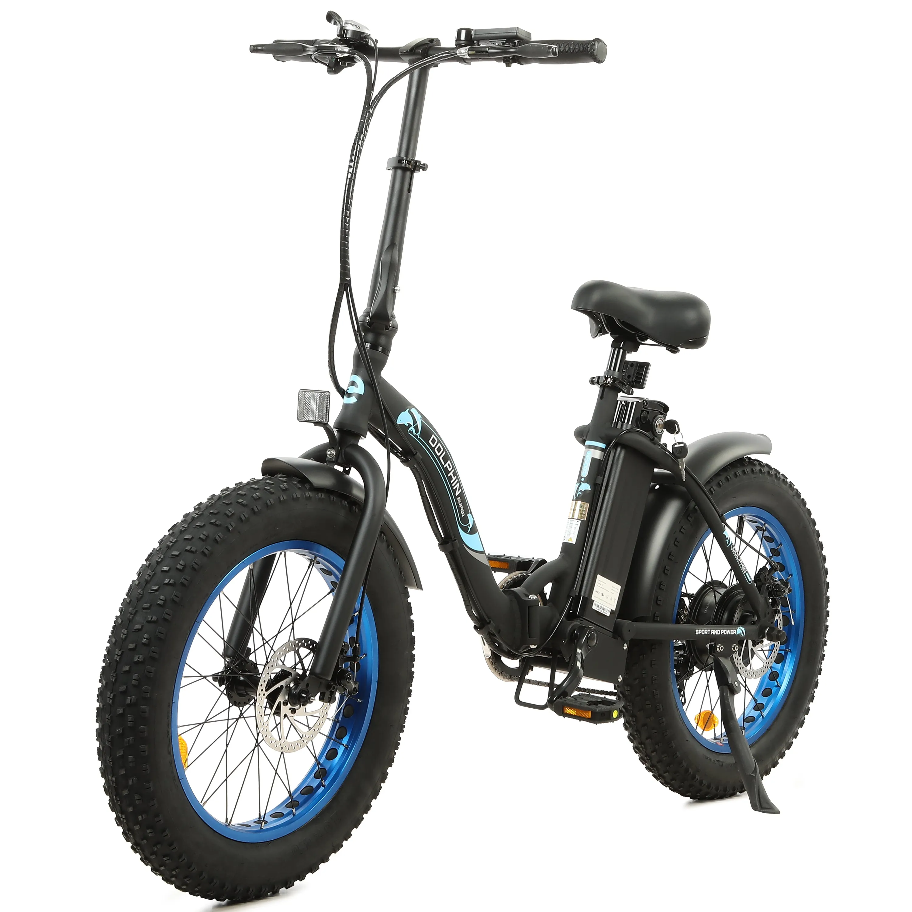 Ecotric Dolphin 36V/12.5Ah 500W UL Certified Folding Fat Tire Electric Bike