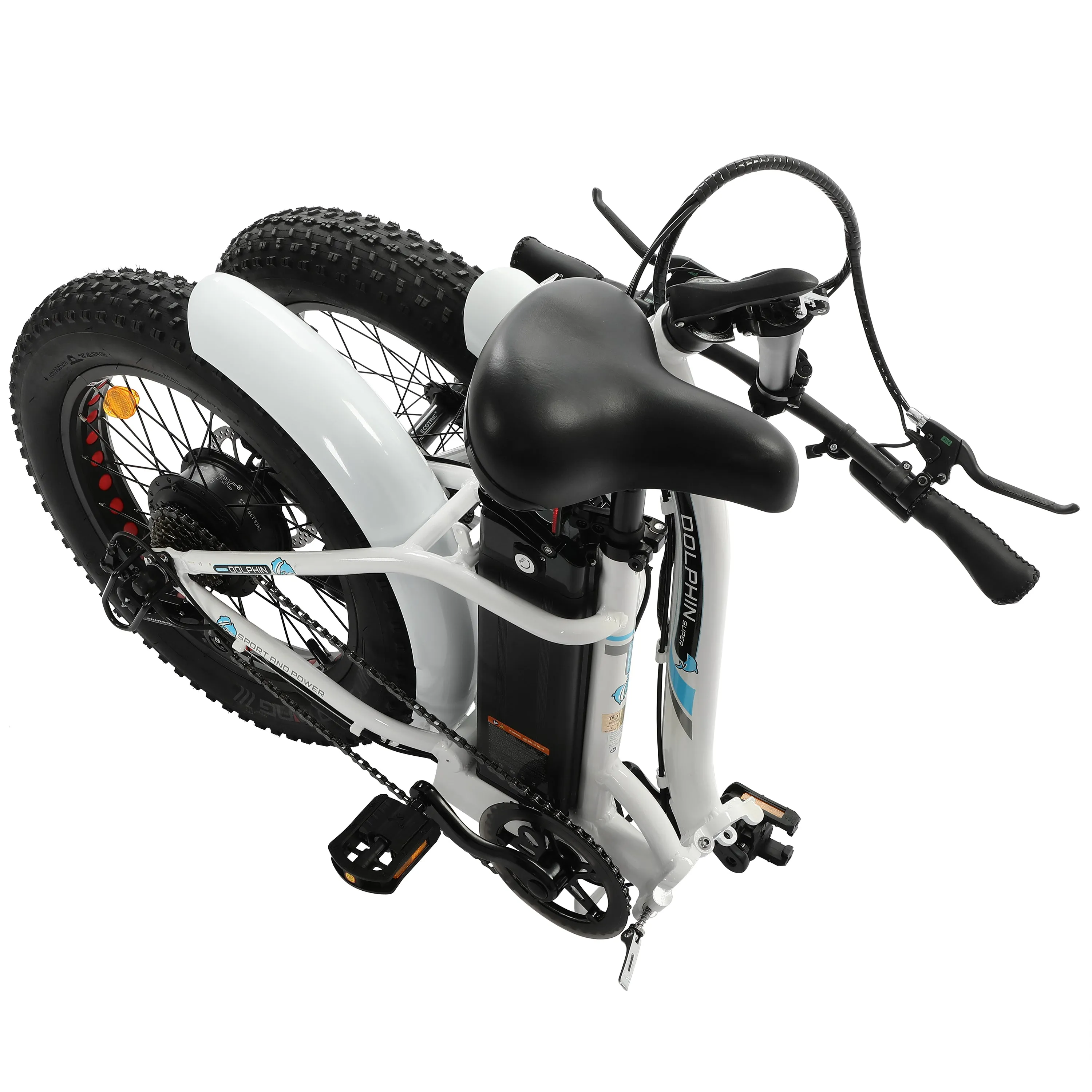 Ecotric Dolphin 36V/12.5Ah 500W UL Certified Folding Fat Tire Electric Bike