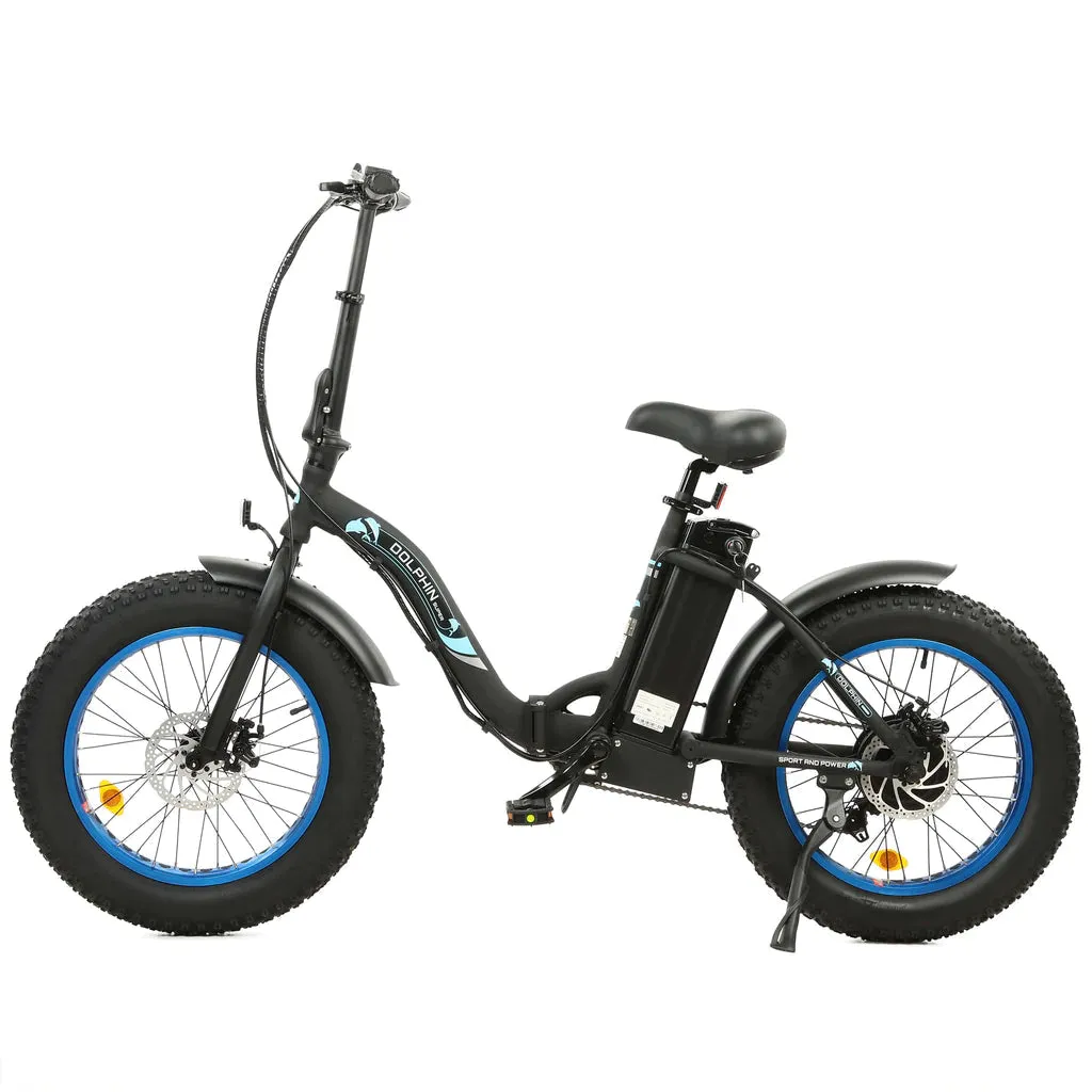 Ecotric Dolphin 36V/12.5Ah 500W UL Certified Folding Fat Tire Electric Bike