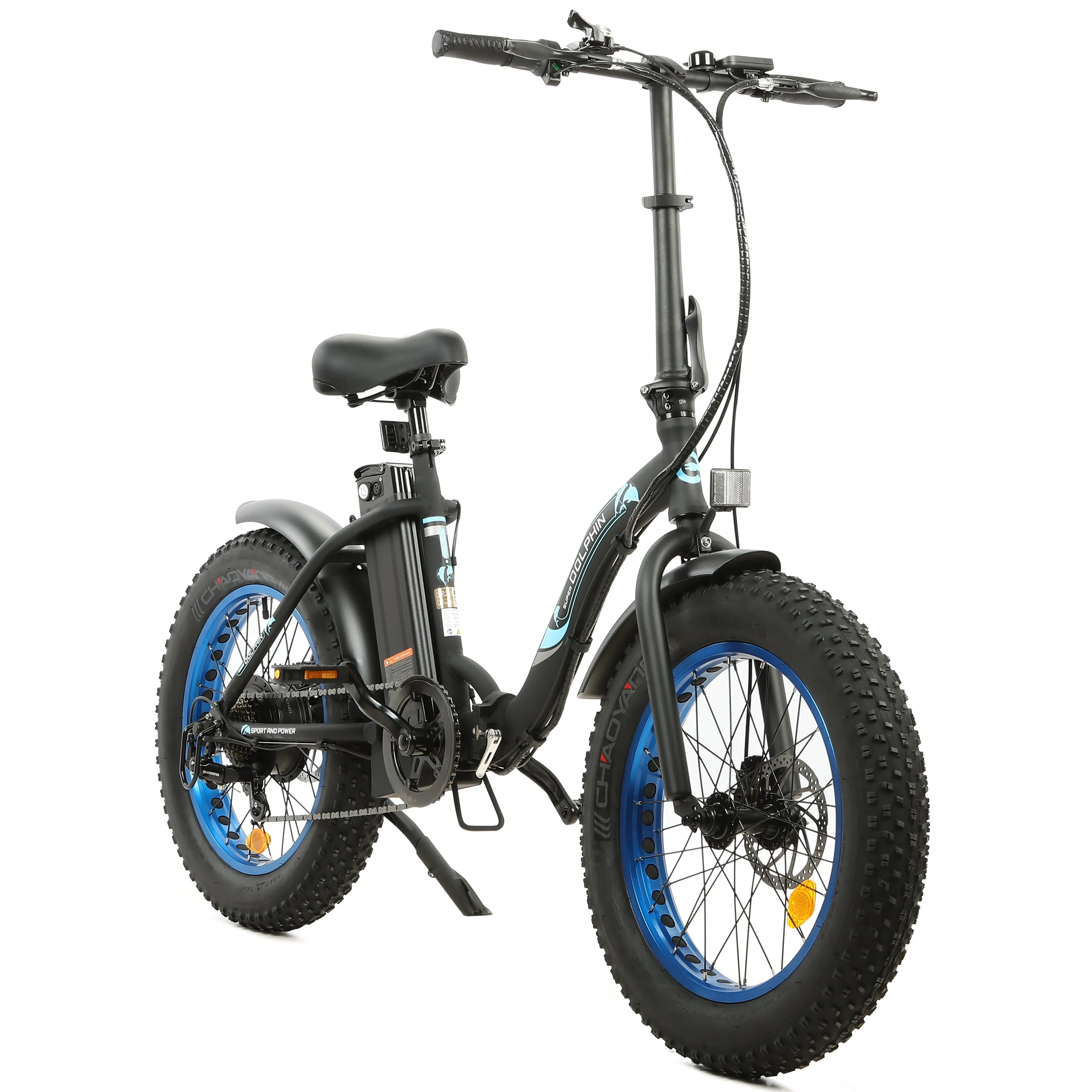Ecotric Dolphin 36V/12.5Ah 500W UL Certified Folding Fat Tire Electric Bike