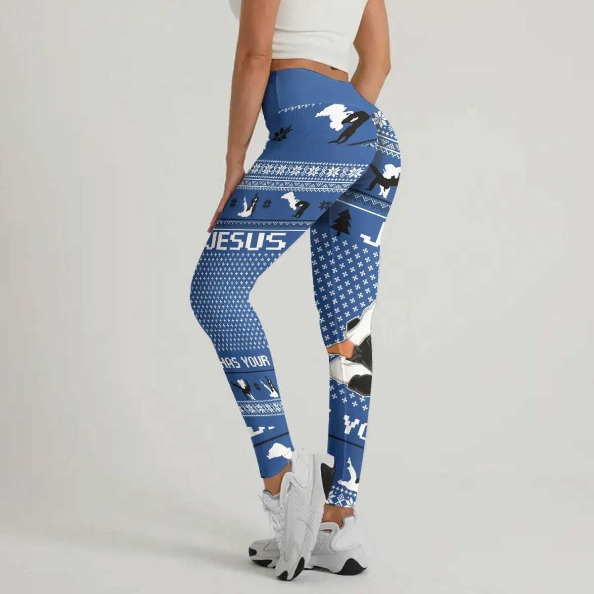 Jesus Santa Choking Leggings