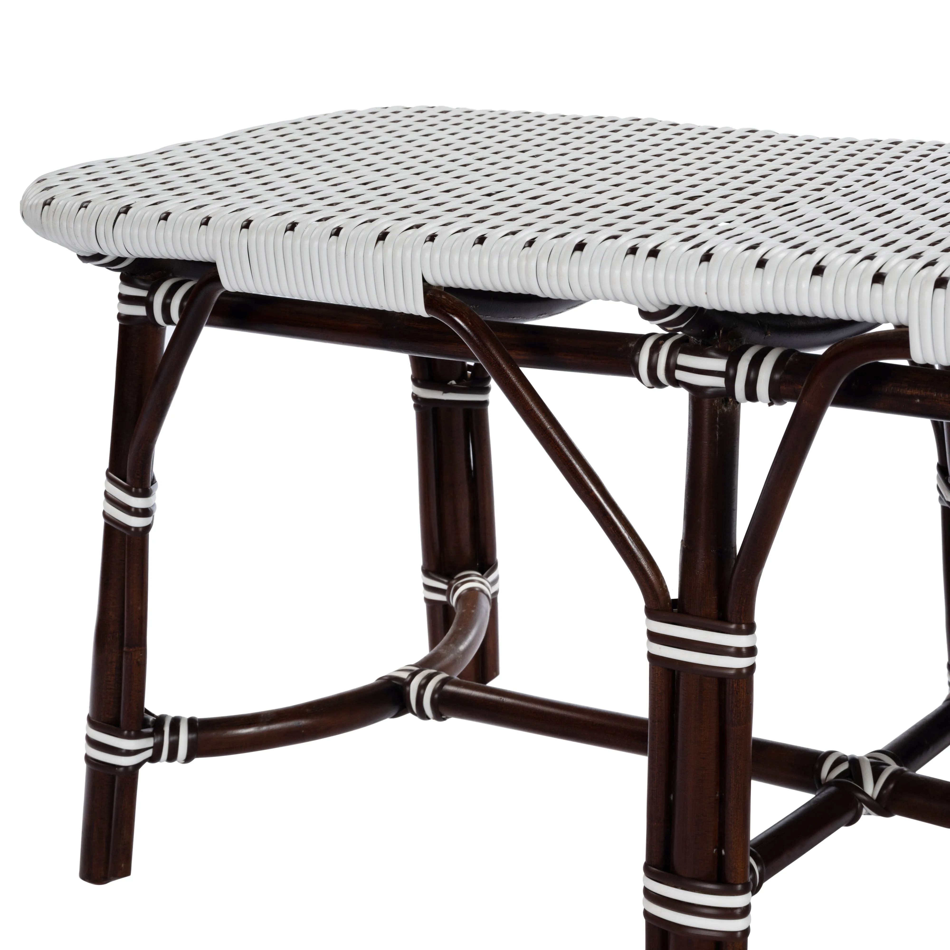 Marcella Rattan 42.5"W Bench in Dark Brown  5483295