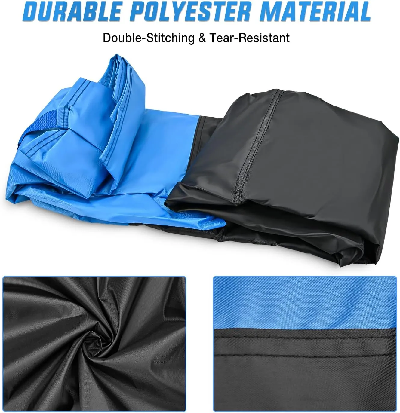 Motorcycle Cover with Lock-Hole Storage Bag & Protective Reflective Strip Fits up to 96 Inch