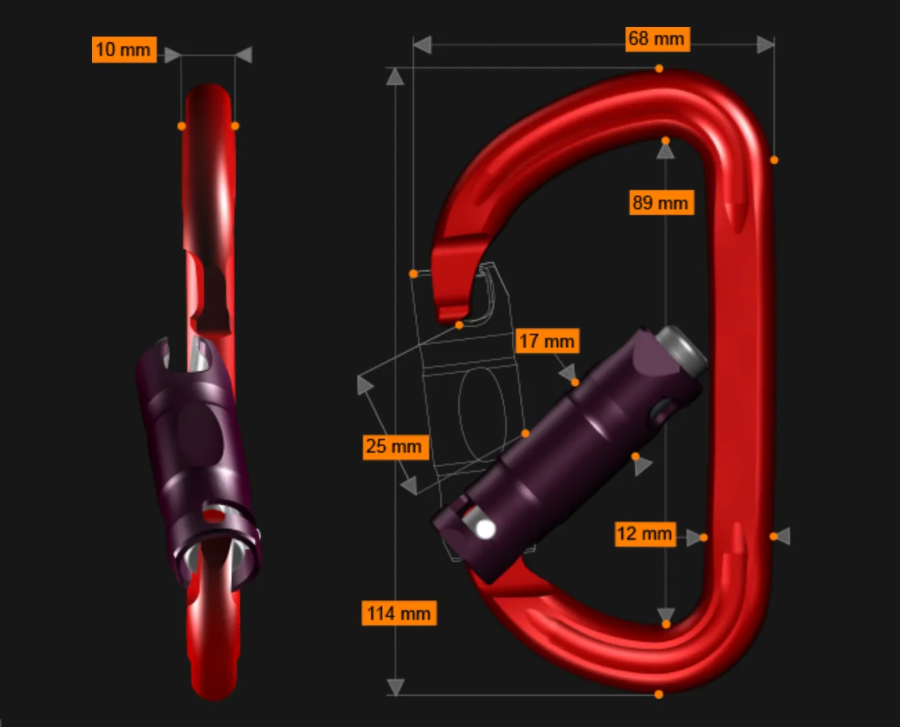 rockD Auto-Lock Carabiner