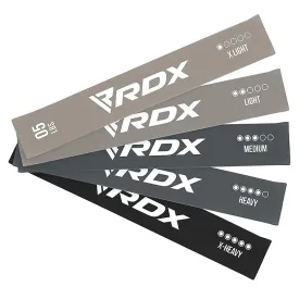 Træningselastik - RDX - Multigrey-Set Latex   Pouche - Grå