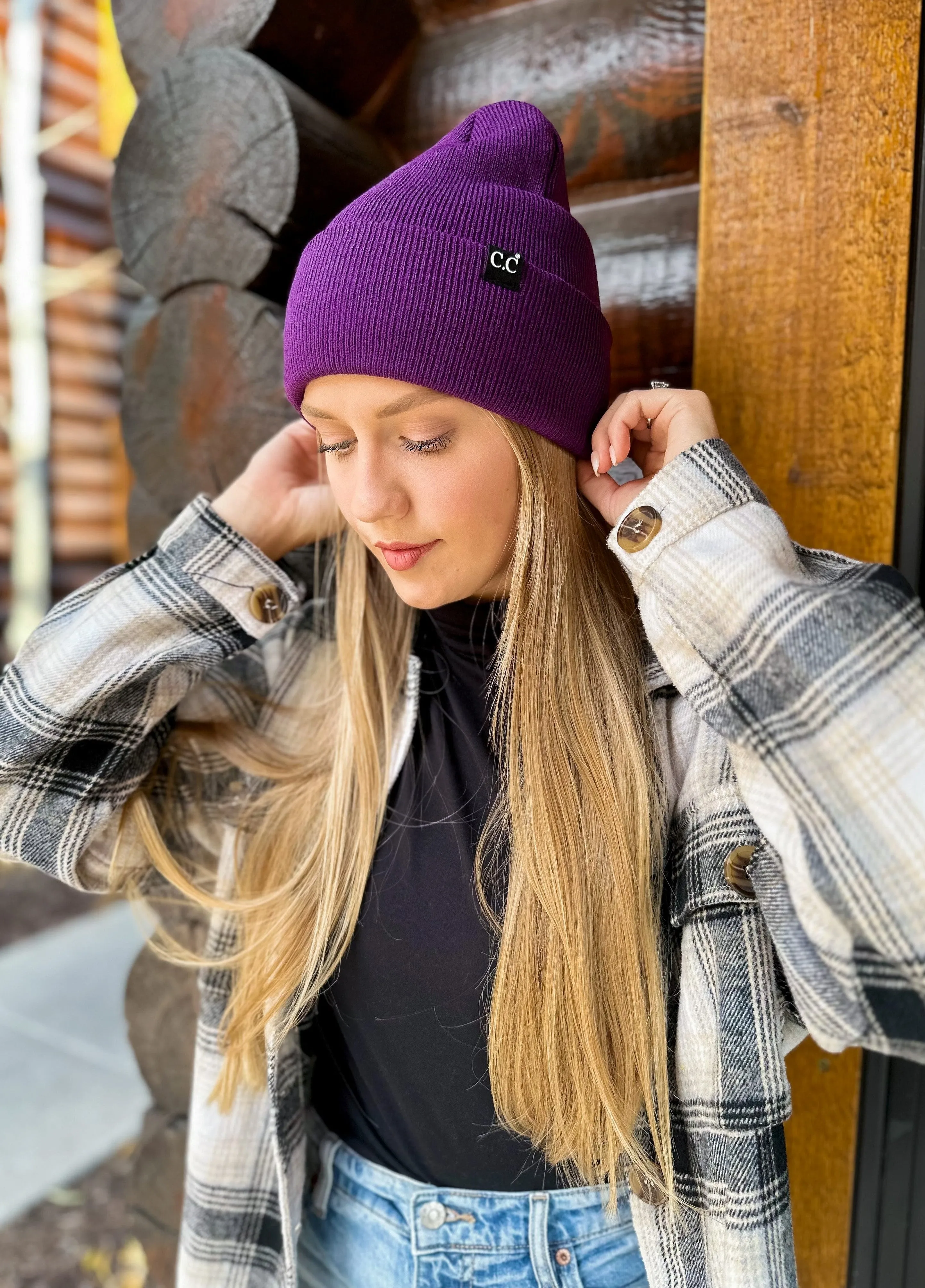 Unisex Wide Cuff C.C Beanie