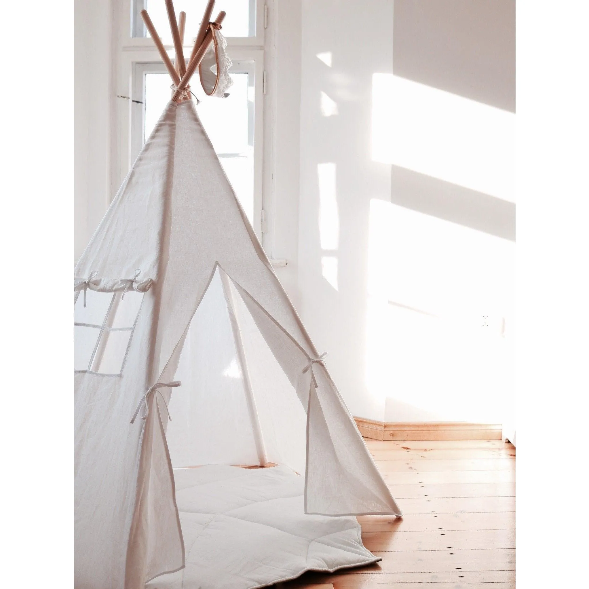 “White” Linen Teepee Tent