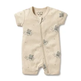 Wilson and Frenchy Little Bear Organic Pointelle Boyleg Zipsuit