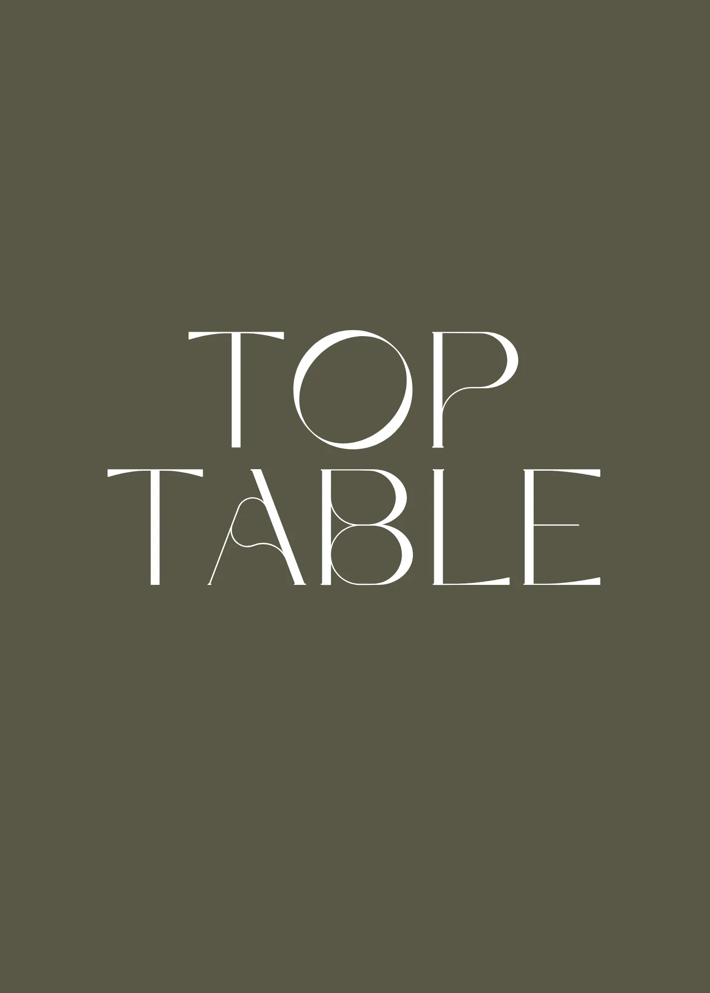 Winter Green Table Numbers